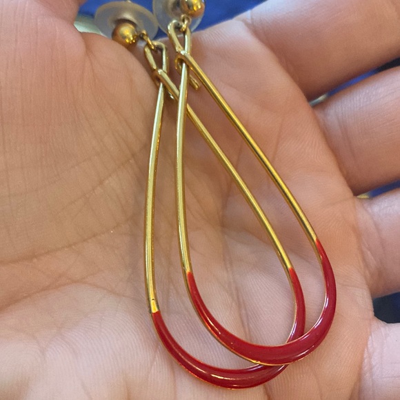 ❤️Vintage gold enameled earrings - Picture 10 of 11